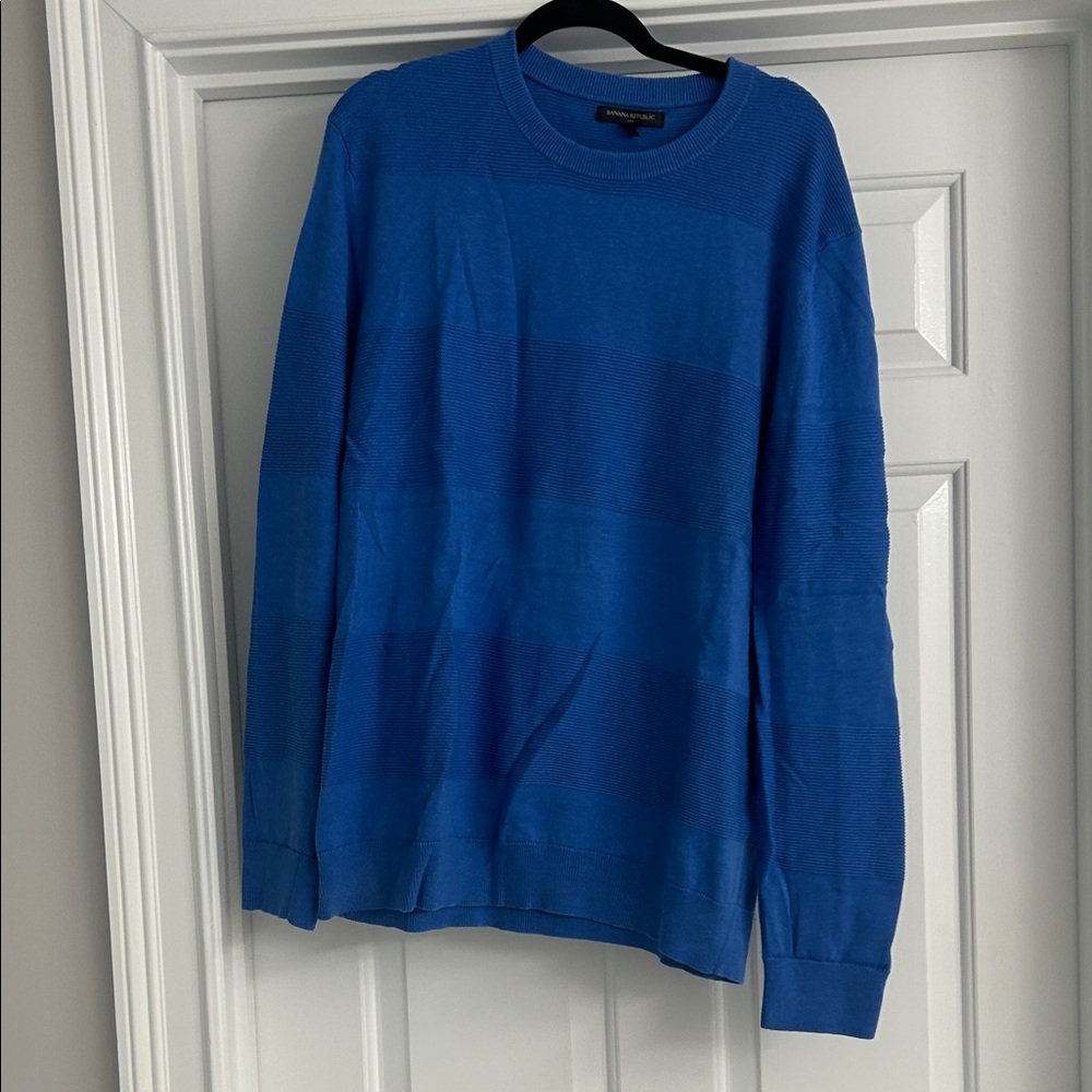 Banana Republic Factory Men's Vibrant Blue Crewneck Sweater